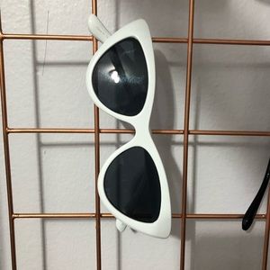 White cat eye sunglasses